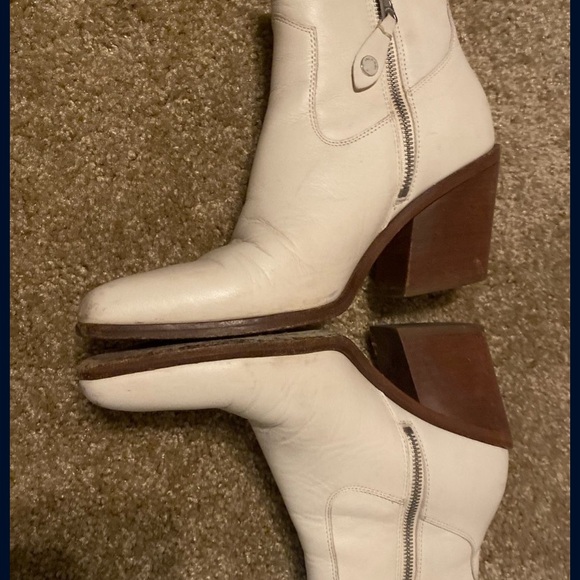 Rag & Bone White and Brown Heeled Boots - Picture 3 of 6